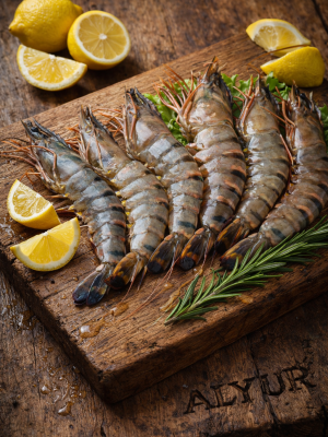 Huge Raw Whole Wild Tiger King Prawns, 1kg