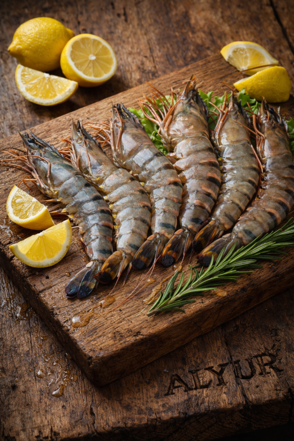 Huge Raw Whole Wild Tiger King Prawns, 1kg