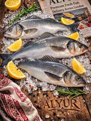 Whole Fresh Seabass, 500-800g each, 3fish/box
